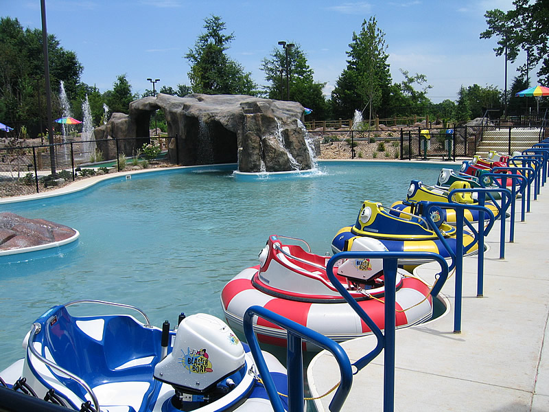 layout of a fun park with bumper boats