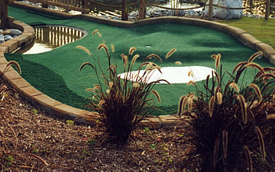 A castle golf mini sport course
